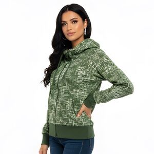 Bench Geometric Print Zip Up Hoodie